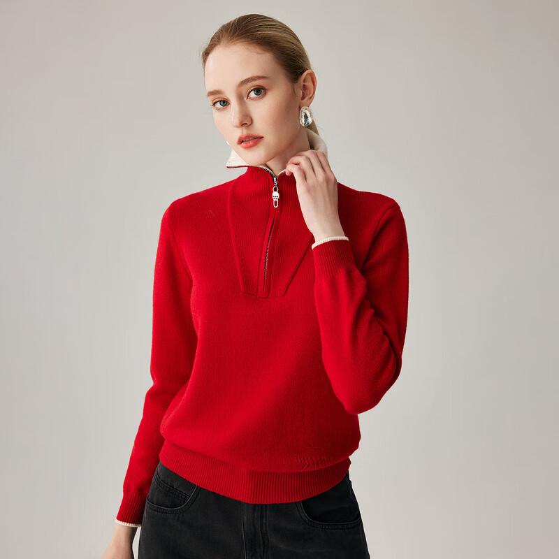 Zhaojun Women's Autumn/Winter Color-Block Cashmere Sweater