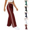 Women's Fashionable And Casual European And American Versatile Side Striped Wide,Leg Sweatpants, High,Waisted And Loose,Fitting.