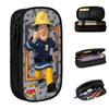Fireman Sam Pencil Case New Kids Movies Hero Pen Box Bag Student Large Storage School Supplies Cosmetic Pencil Pouch
