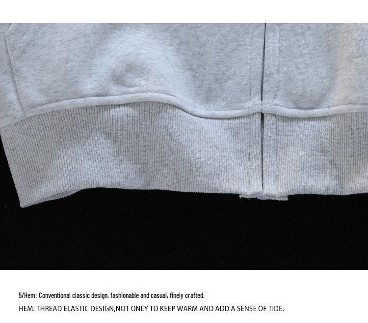 American Vintage Cartoon Embroidered Short-Sleeve Hooded Sweatshirt - Loose Fit for Spring and Autumn