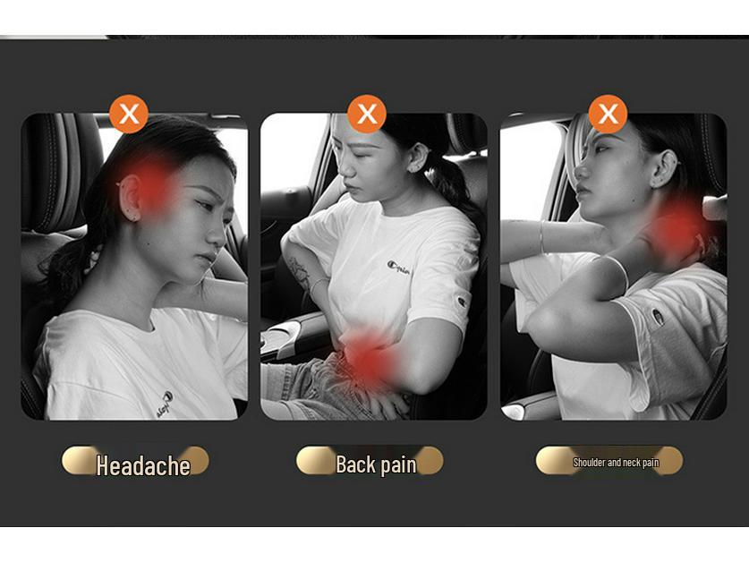 Aviation-Grade Memory Foam Car Neck and Lumbar Support Pillow