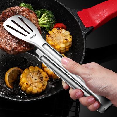 Lebensmittelzange aus Edelstahl, Grillzange, Fleischzange, Salatzange, Steakzange, Servierzange, Pinzette, lange Grillzange, Kochzange, Küchenutensilien