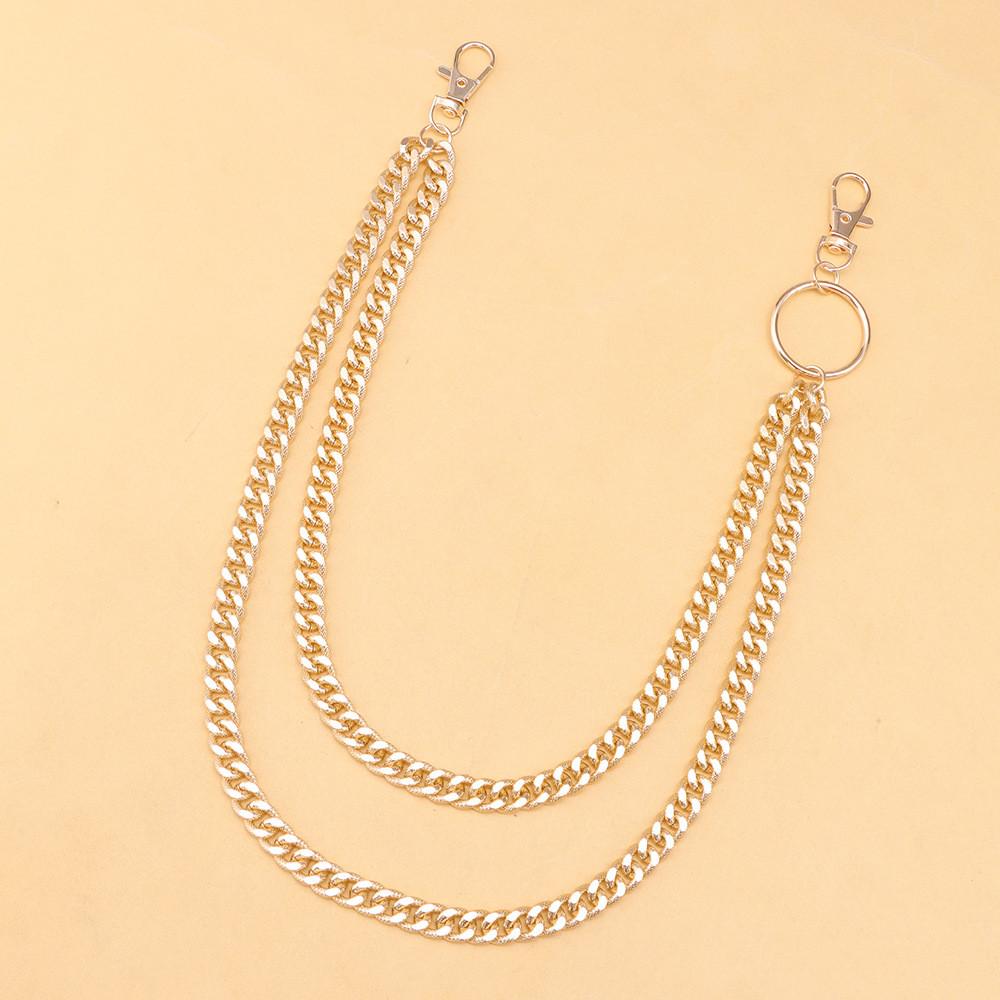 Hip Hop Double Layer Metal Belt Chain For Men And Women Summer Fashion Accessory
