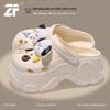 Women's Summer Thick-Soled Height-Increasing Perforated Beach Shoes – Lightweight EVA Material for Comfort and Durability.