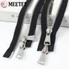 Meetee 8# Metal Zipper 70/80/100/120cm Double Sliders Open End Zippers for Sewing Bag Jacket Coat Zip Repair Kit DIY Accessories