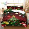 Christmas Snow Pattern With Text Bedding Set Single Twin Full Queen King Size Bed Set Aldult Boys Bedroom 3D Print