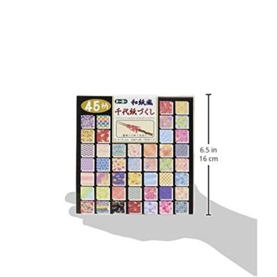 Toyo Origami Washi-style Chiyogami Set 15cm Square 45 Patterns 180 Sheets 018053