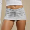 American Sports Casual Drawstring Low Waist A Line Anti Exposure Women Skort
