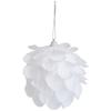 White Glitter Petal Foam Christmas Ball Ornaments for Tree Decorations