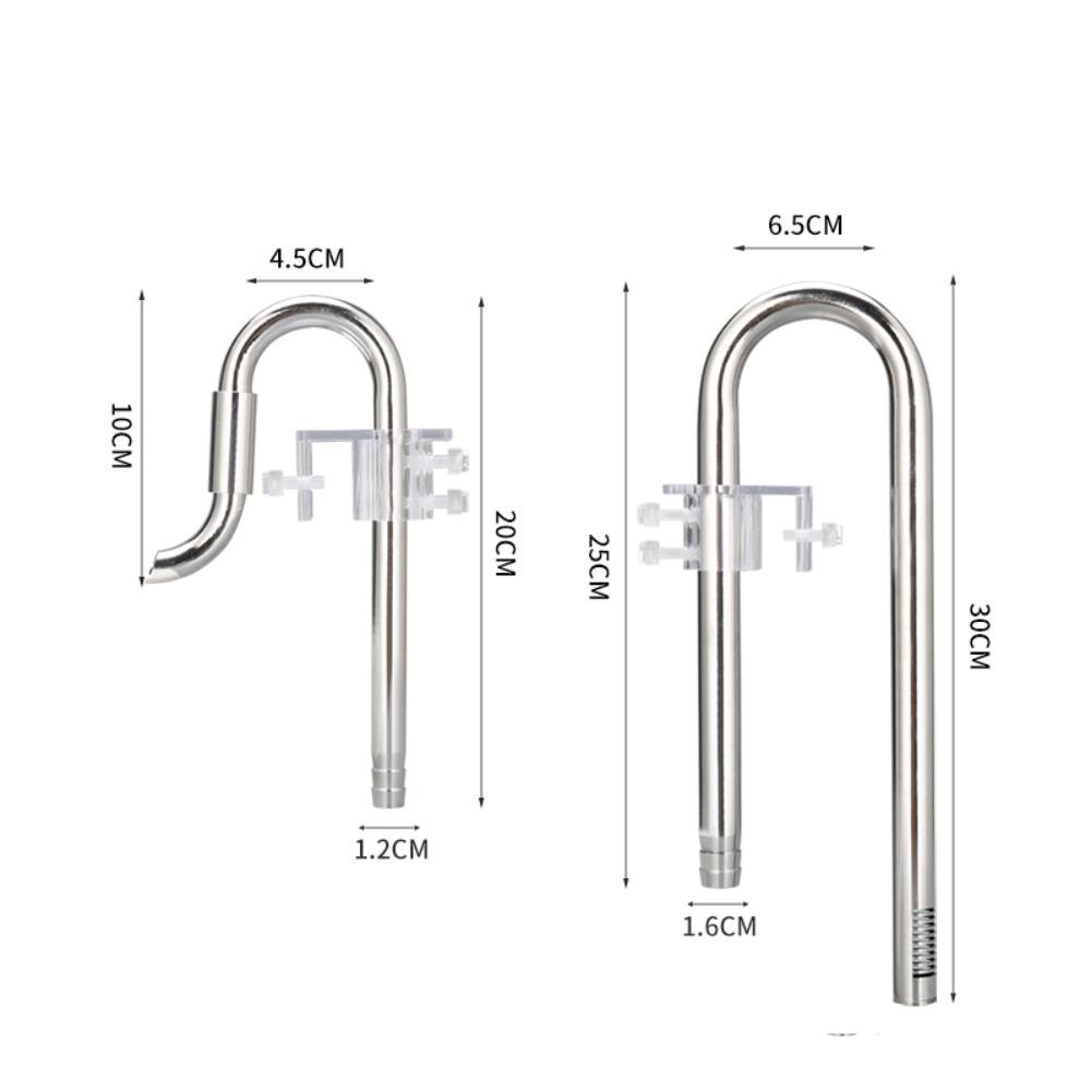 12/16mm Inflow Outflow  Pipe 360 Degree Rotation Stainless Steel Extension Tube  Aquarium