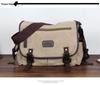 Men's Canvas Crossbody Bag: Trendy Casual Horizontal Style Shoulder Bookbag