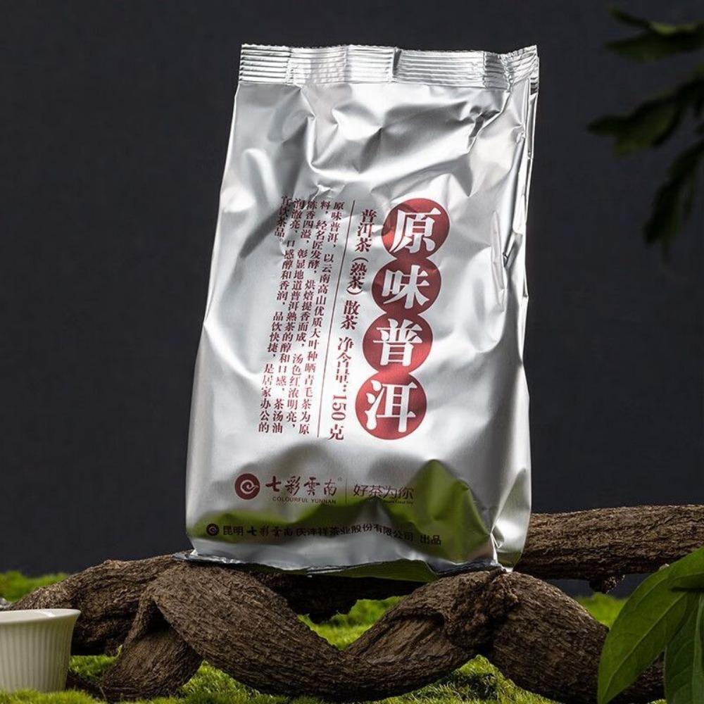 Colorful Yunnan Pu-erh Tea Ripe Tea Original Flavor Loose Leaf 150g Boxed