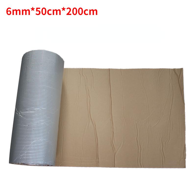 1 Roll 50*200cm Aluminum Foil Cotton Car Thermal Insulation Film Car Truck Thermal Insulation Muffler Pad Fire Protection Foam