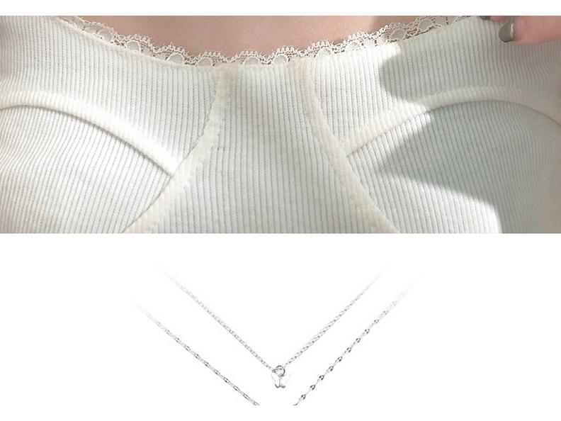 S925 Silver Double Layer Butterfly Necklace – Elegant European & American Design