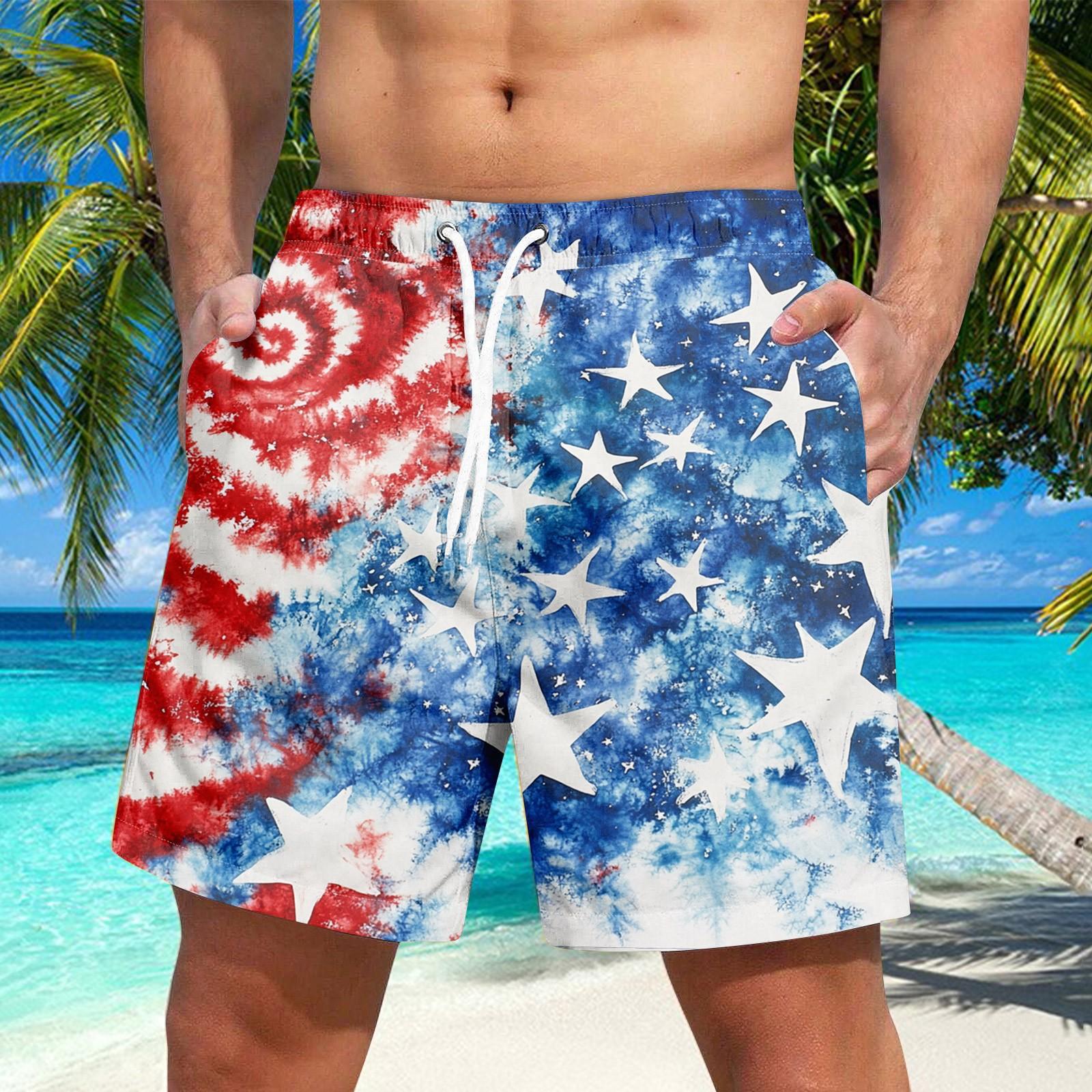 

Мужские шорты со шнуровкой и принтом «День независимости» Повседневные брюки L синий