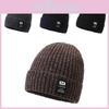 M Letter Printing Knitted Winter Beanie Hat Lightweight Warm Cap Gift Fashion