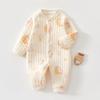 Newborn Baby Clothes Warm Cotton Quilted Romper Long Sleeve Infant Onesie Autumn Winter Thickened Outfit