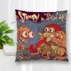 Hot Sale Custom Decorative Pillowcase Ren and Stimpy Cartoon Square Zippered Pillow Cover Best Nice Gift 40x40cm