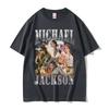 Maglietta Grafica Classica Vintage Michael Jackson Unisex Abbigliamento Donna Moda Retro Gotica Rock Maglietta Unisex Punk T-shirt Oversize