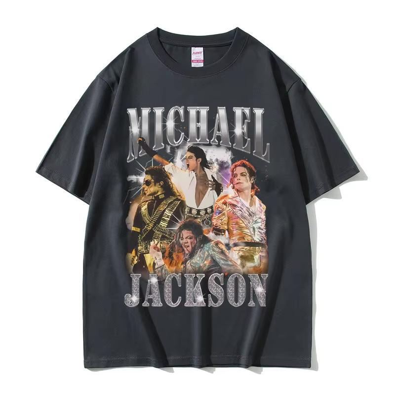 Maglietta Grafica Classica Vintage Michael Jackson Unisex Abbigliamento Donna Moda Retro Gotica Rock Maglietta Unisex Punk T-shirt Oversize