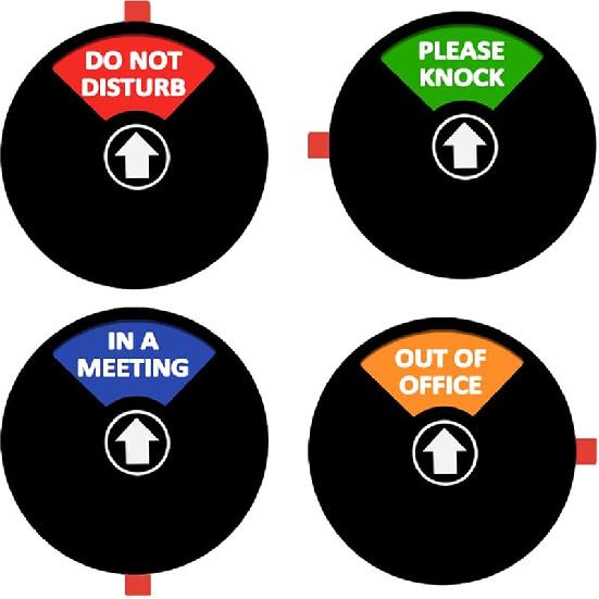Office Privacy Sign,Do Not Disturb/Please Knock/Out of Office/in a Meeting Sign, Non-Scratch Magnetic Privacy Door Indicator That Lets Others Know