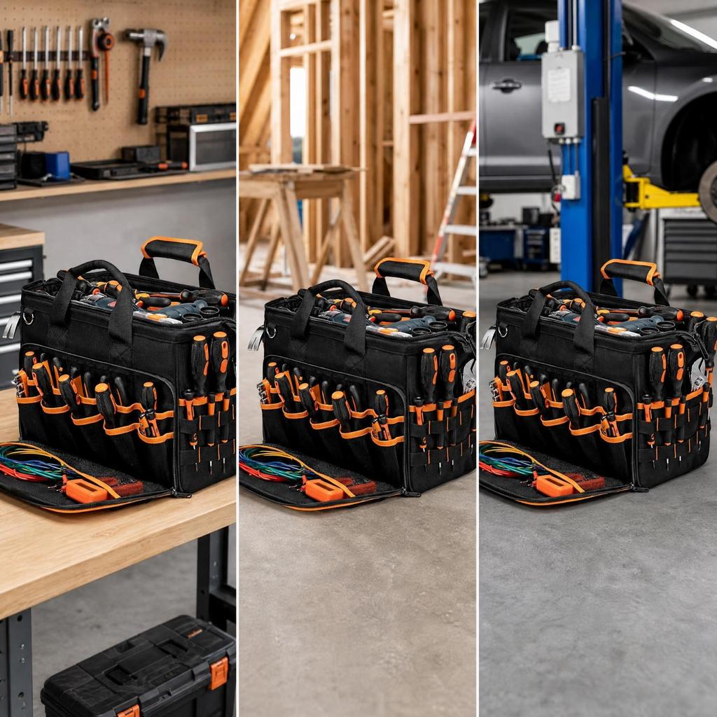 17-Inch Oxford Cloth Tool Bag Robust for Home Repairs