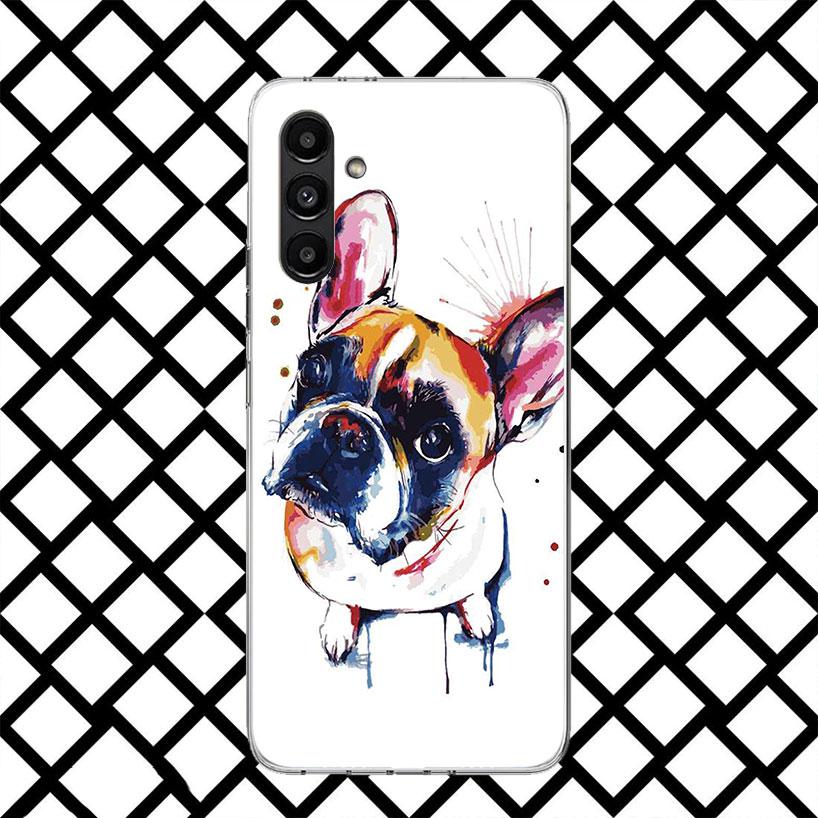 French Bulldog Dog Pug Phone Case for Samsung Galaxy A17 A37 A57 A16 A26 A36 A56 A15 A25 A35 A55 A14 A24 A34 A54 A13 A23 A33 A53