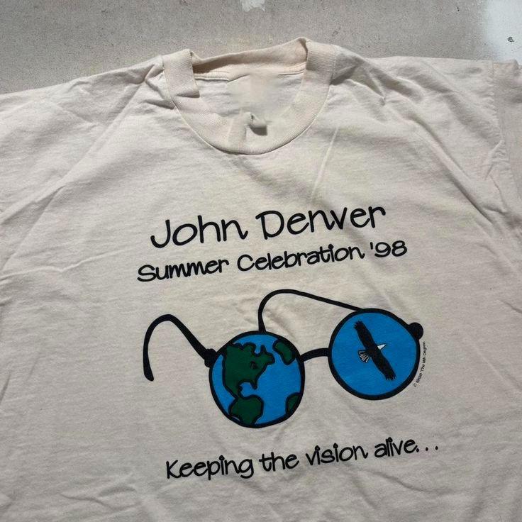 Vintage 90s John Denver Music shirt USA Gift Fan PNA_186  Unisex T-Shirt L