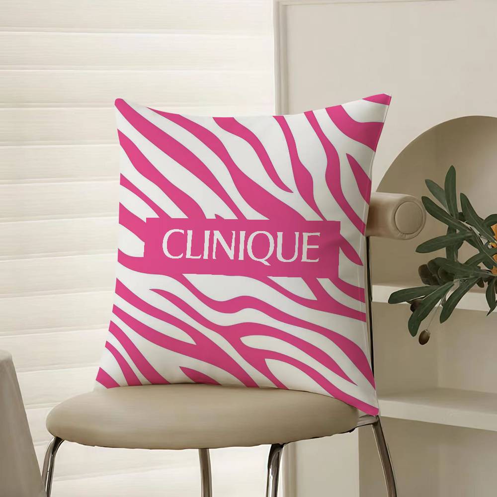 World-Renowned Brands Clinique-E Pillow Case Comfort Sofa Bed Silky Elegant Invisible Zipper Decorative Cushion Cover