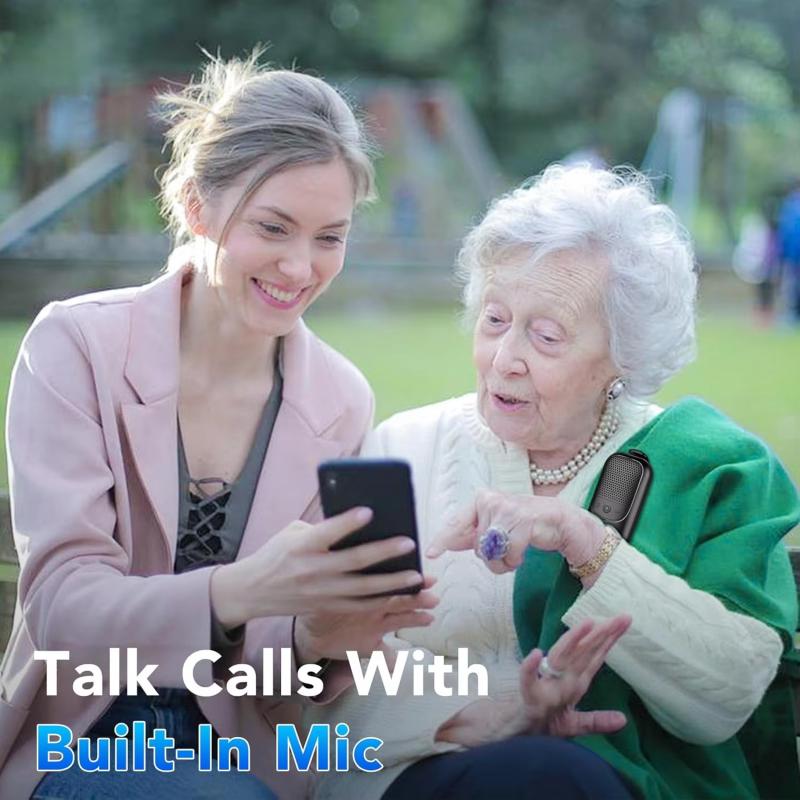 Mini Wearable Bluetooth Speaker Clip-On Wireless Portable Speakers Built-in ENC Mic Hands-free Call For Work Outdoors Sports