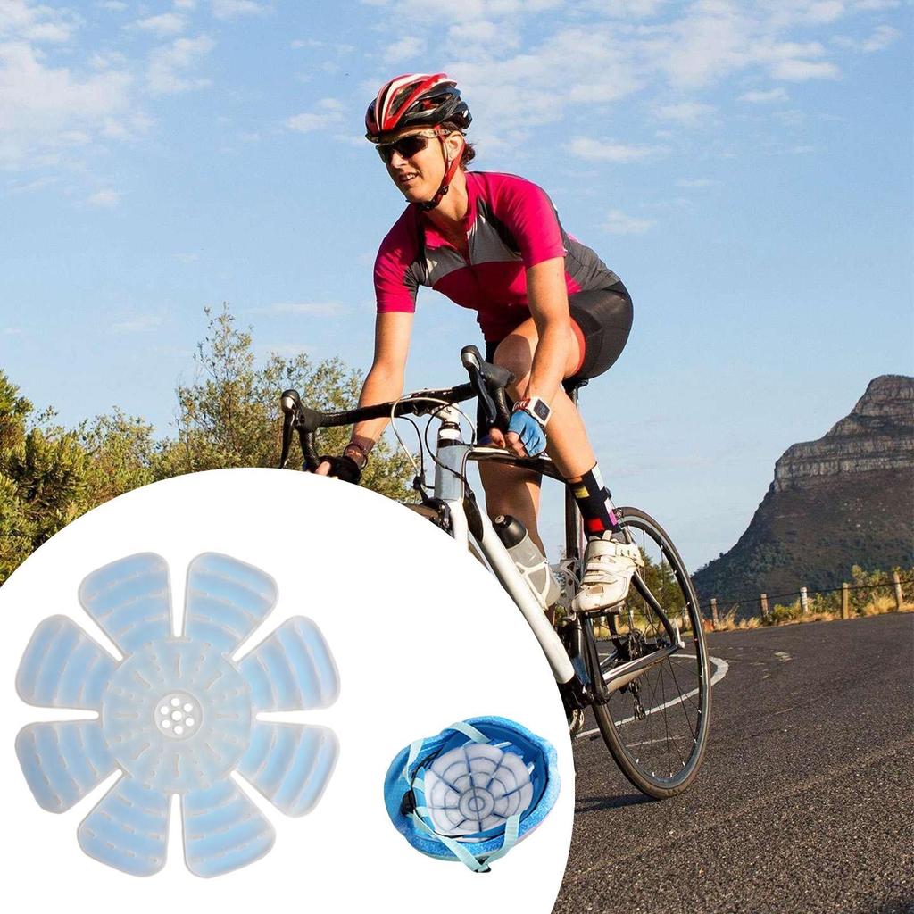 Cappello Blu Gel Ghiaccio Cappello Regolabile Pad Raffreddante per Caschi Cappelli Riutilizzabile Impacco Freddo Viaggio Portatile Accessori da Esterno