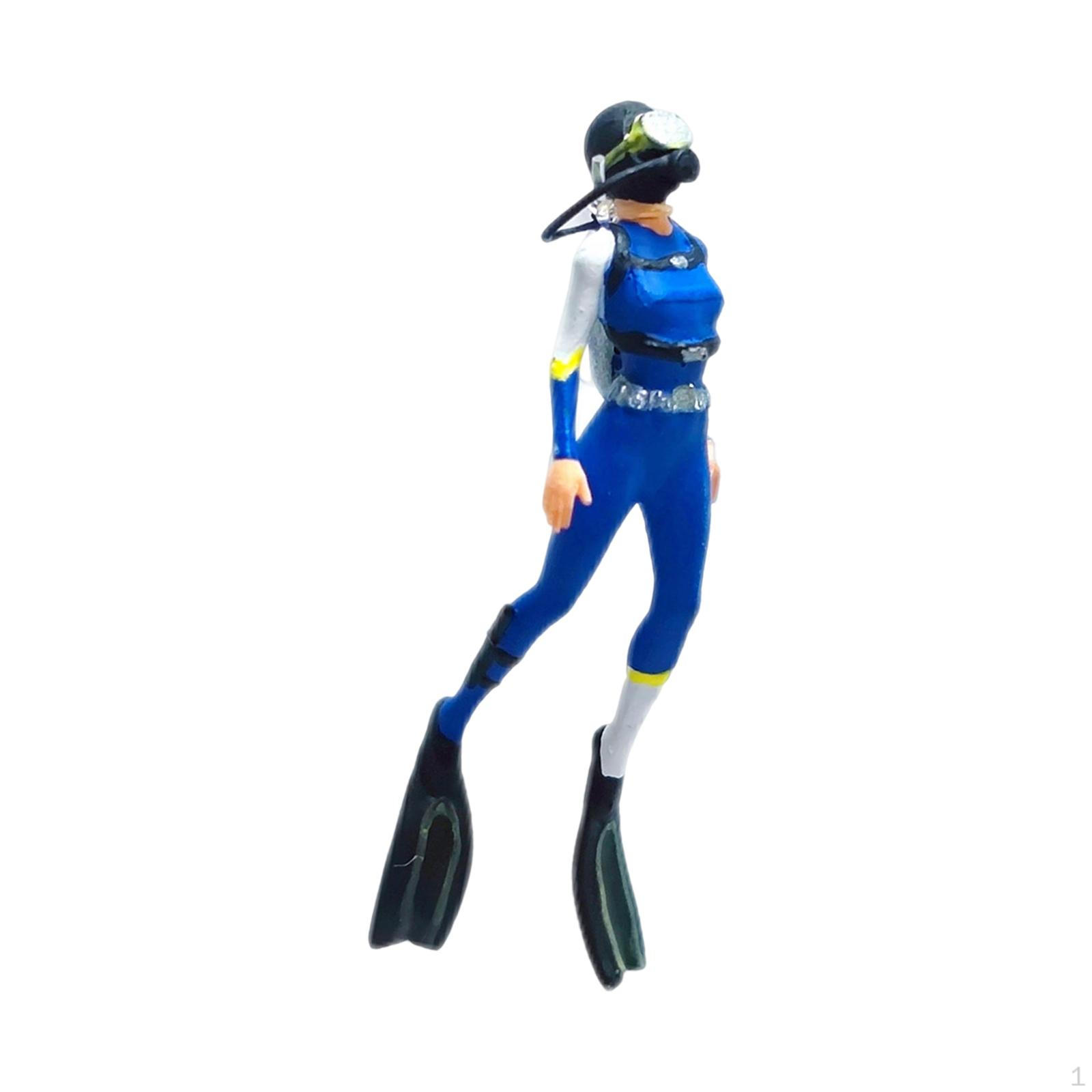 Фигурки людей 1/64 Коллекционные Орнамент для песочницы Миниатюрные Ручная роспись синий