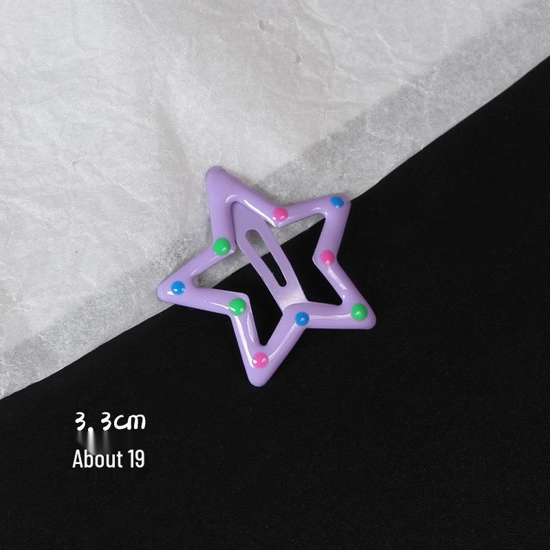 Dopamine Star Hair Clip: Elegant Women's Headwear Accessory for Summer Bangs