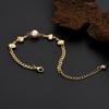 New Arrive 18K Gold   Copper Pearl Elegant Heart Bracelets for Women Jewelry Wedding Engagement Party Gifts 18+5cm