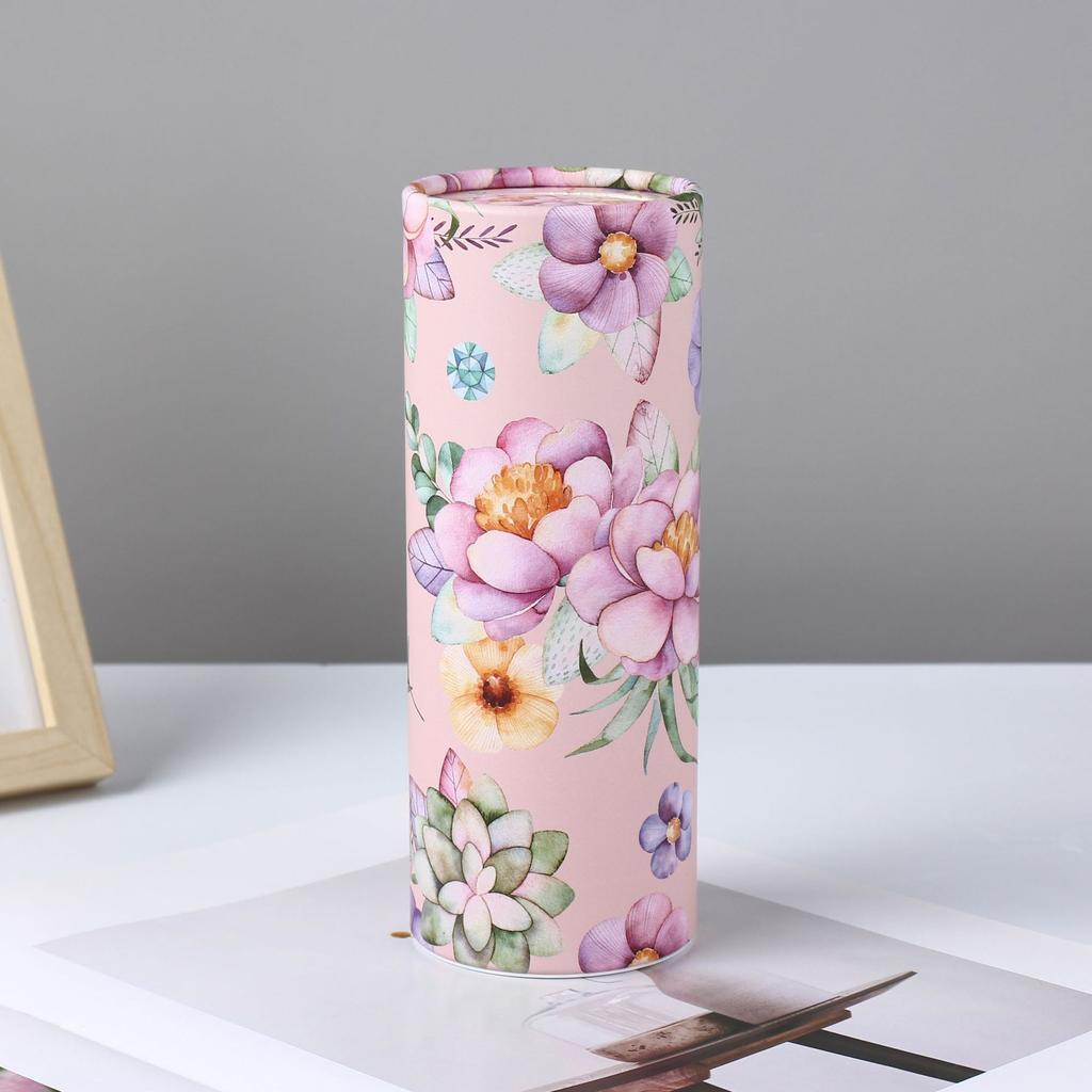 1Roll/2Rolls Flower Patterned Cylindrical Tissue, Napkins, Handkerchiefs, Travel Tissue Holders Suitable for Cars and Homes