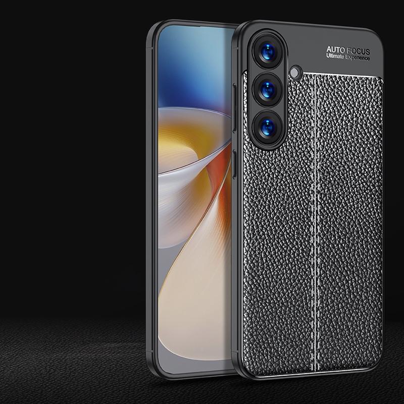 Für Samsung S25 Plus Hülle Abdeckung Samsung Galaxy S25 Plus Capas Bumper Rückseite Stoßfest Weich TPU Leder Fundas Samsung S25 Plus