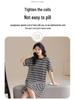 Women's Summer Cotton Round Neck Mid-Length Nightgown