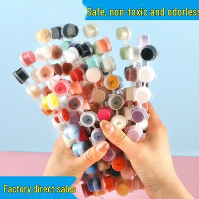 Ungiftige 6-Farben Acrylfarbstifte mit Pinseln für Kinder und Kunststudenten - DIY Ölmalerei-Set