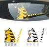 Creative Cat Moving Tail Paws Car Stickers Windshield Rear Wiper 3D Funny Cartoon Stickers Auto Decal Exterior Accessories