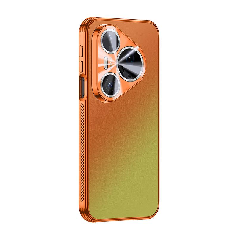 Applicable to Huawei P90promax mobile phone case electroplating laser gradual change heat dissipation Mate80 silicon leather protective case for men 