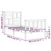 VidaXL Bed Frames with Small Headboard Simple Solid Wood 3193036