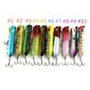 HENGJIA 10pcs Hard Popper Fishing Lures Bass Baits Hard Lures 8.5cm/3.35" Fishing Lures