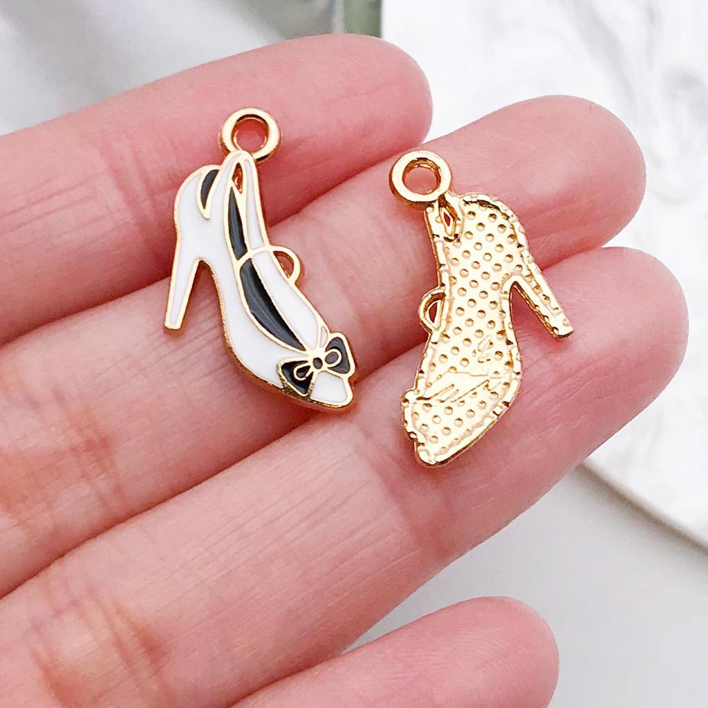 Women's Dripping Oil Alloy Accessories: Lipstick, Bag, Hat, High Heels, DIY Pendants, Small Ornaments