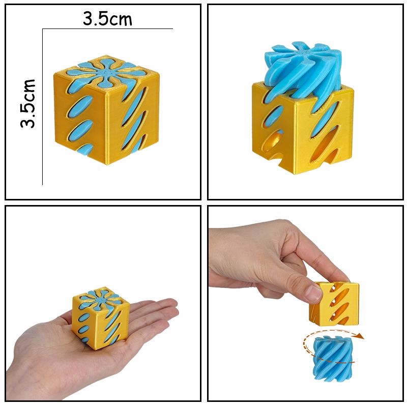 New Impossible Pyramid Passthrough 3D Printed Fidget Toy Christmas Hat Christmas Tree Fidget Toys