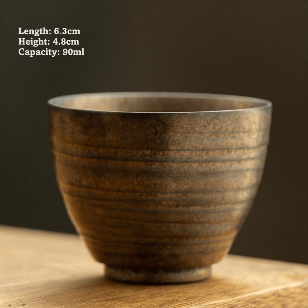Ancient Style Japanese Style Tea Cup Iron Glaze Handmade Tea Cup Ceramic Tea Cup  for Tea Making