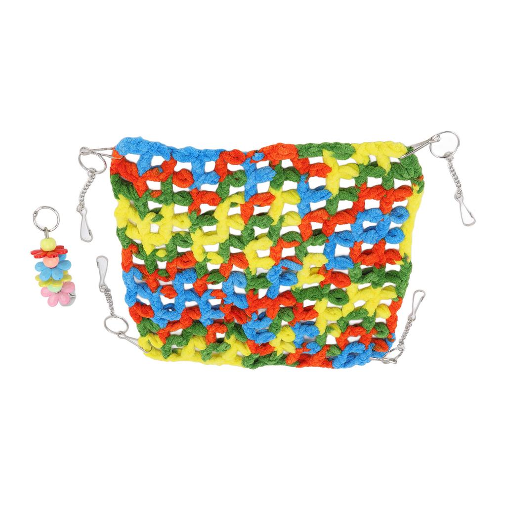 Hanging Hamster Bed Hand Woven Hamster Hammock Swing for Small Animal Chinchilla Rat Gerbil Sugar Glider 25x25cm