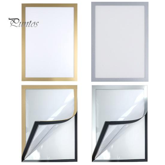 Self-Adhesive Frame Magnetic Picture Holder with Clear Cover Wall-mounted Poster Display Frame for Pictures Documents