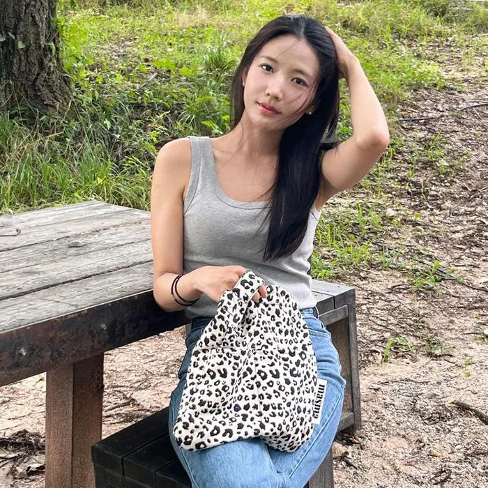 Snack eco crossbag_Grand leopard ivory