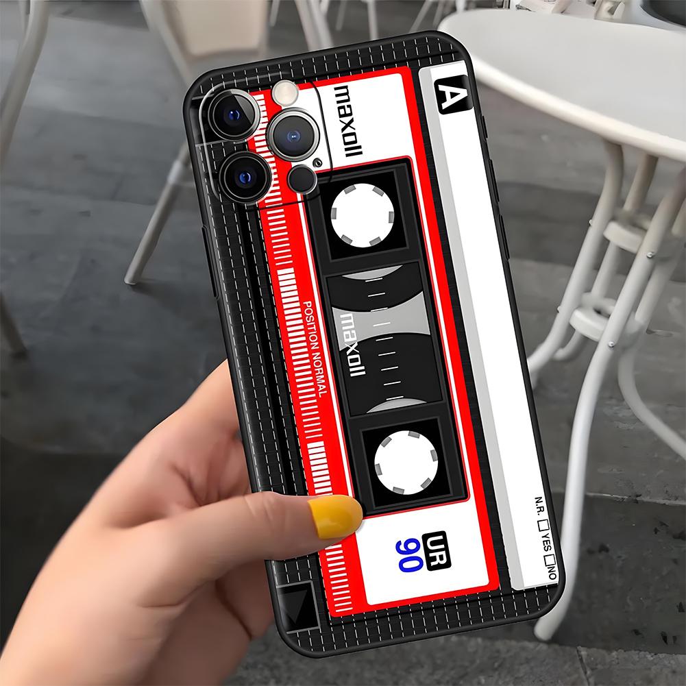 Retro Radio Tape Cassette Phone Case for iPhone 16 17 ProMax 13 14 15 11 12 Pro Max Plus MINI Phone Cover AIR Shell