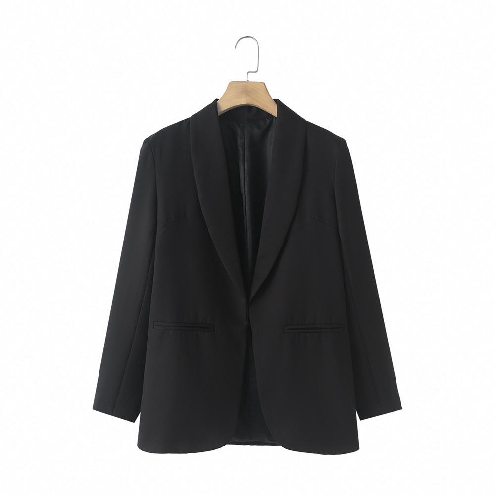 

2024 Autumn/Winter Elegant Women s Lapel Suit Jacket Medium